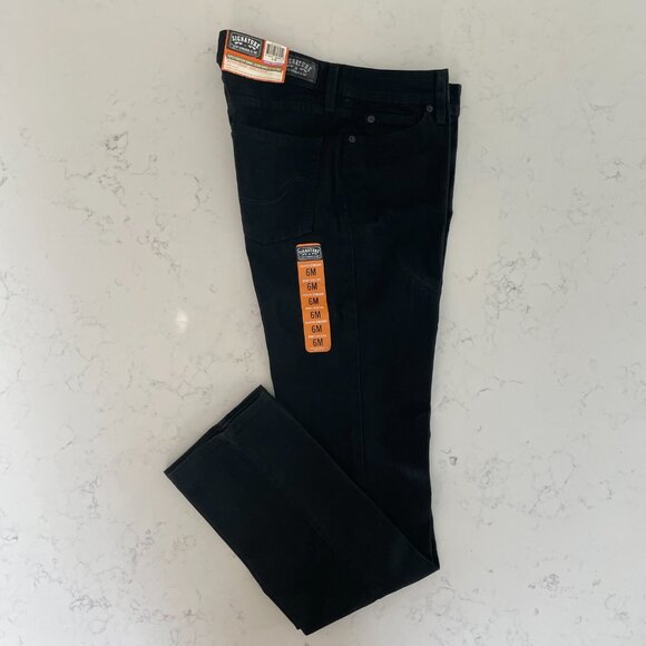 Signature by Levi Strauss & Co. Modern Straight 5 Pocket M Rise Jeans Black Sz 6 - Picture 16 of 16